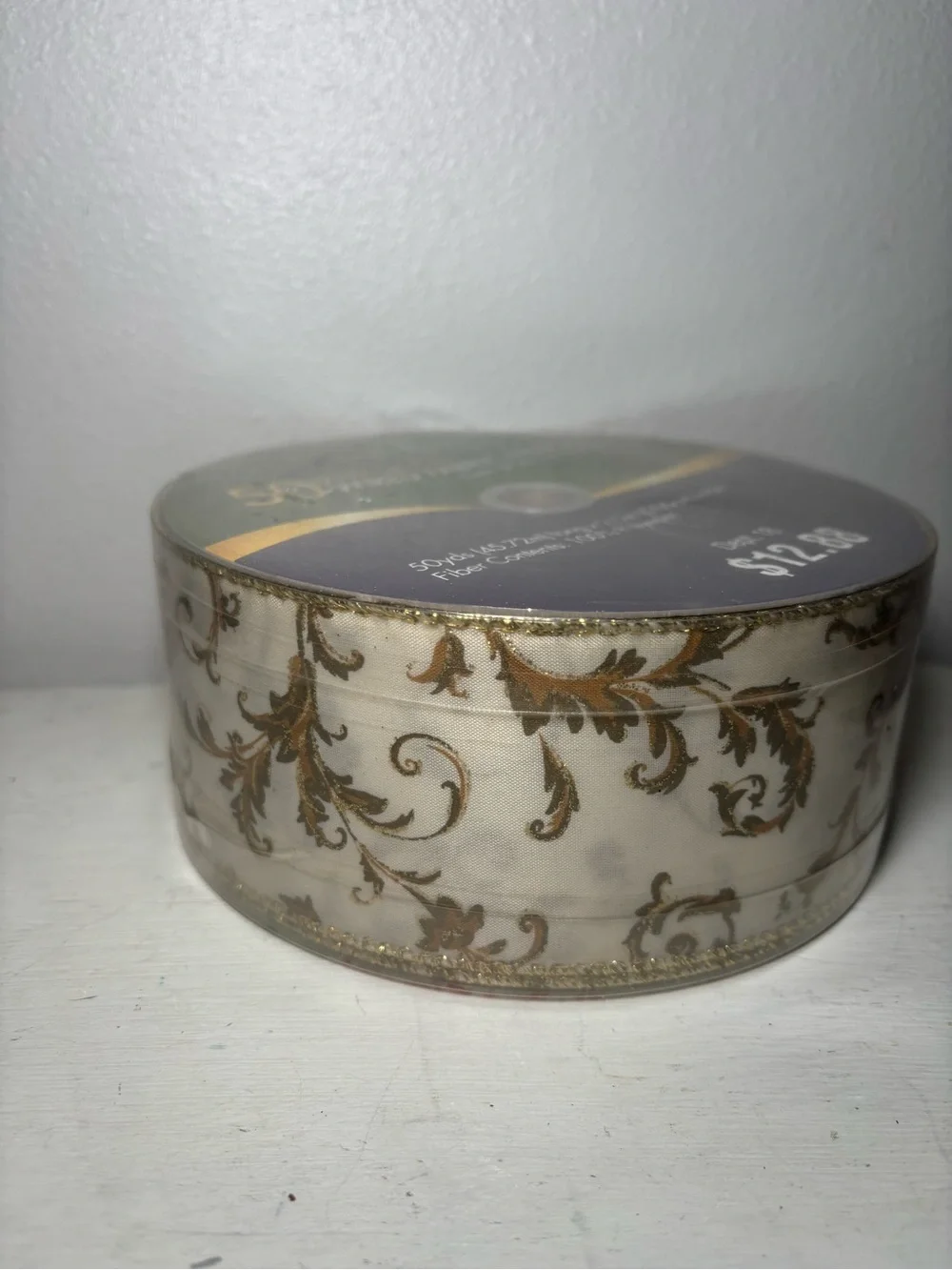 Decorative Metallic and Patterned Ribbon Set - Silver, Red, Gold, Cream